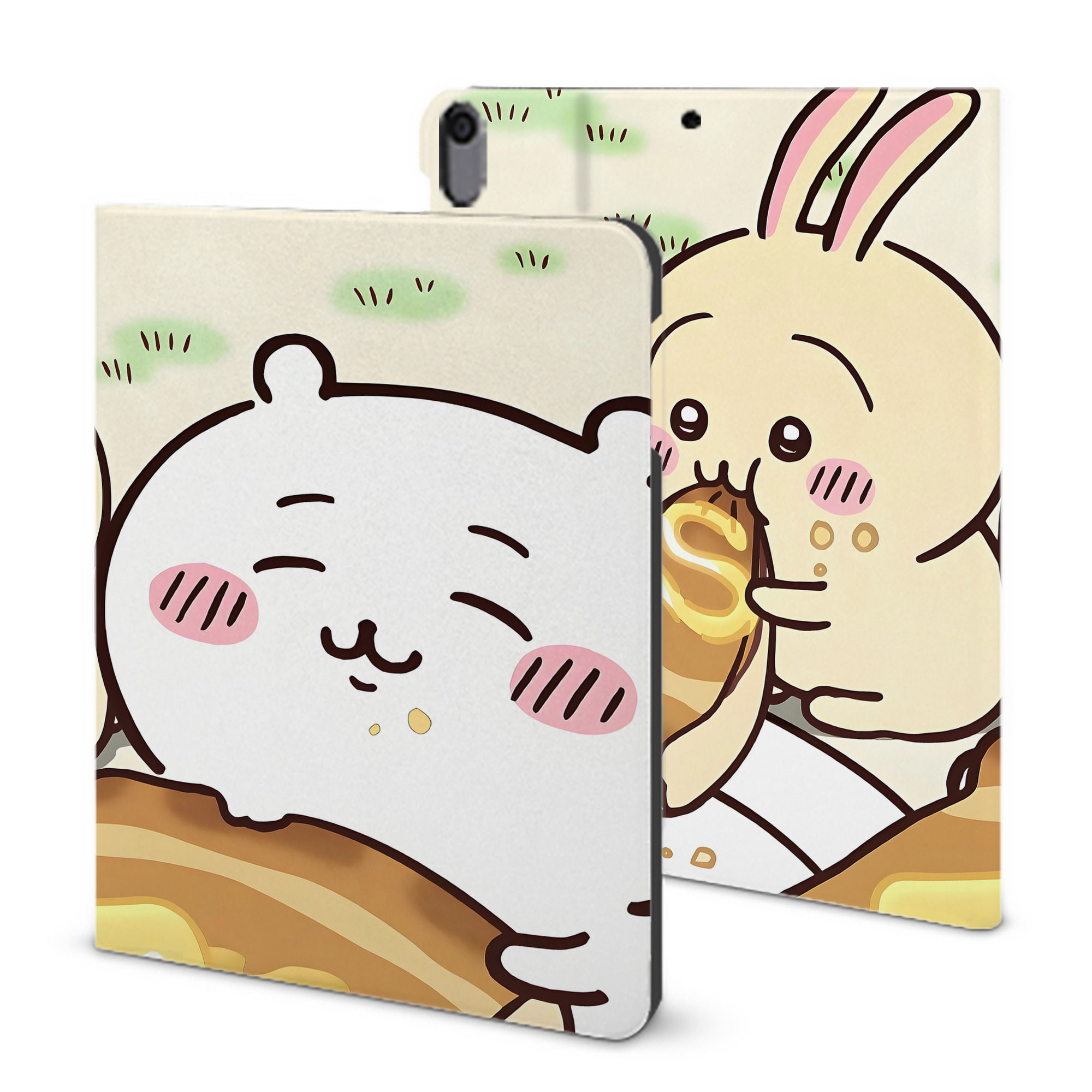 （画像用） ちいかわ Chii-kawa IPad ケース ブック型 PUレザー TPU 耐衝撃 軽量 薄型 ペン収納なし 全面保護 IPad 各モデル対応
